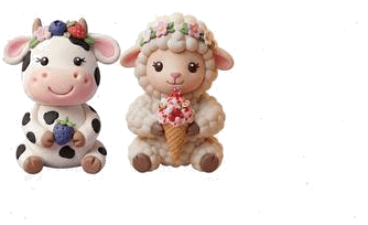 MOO MOO BERRY 牛和羊吉祥物
